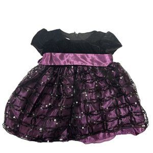 Cinderella velvet sequin short sleeve princess party dress